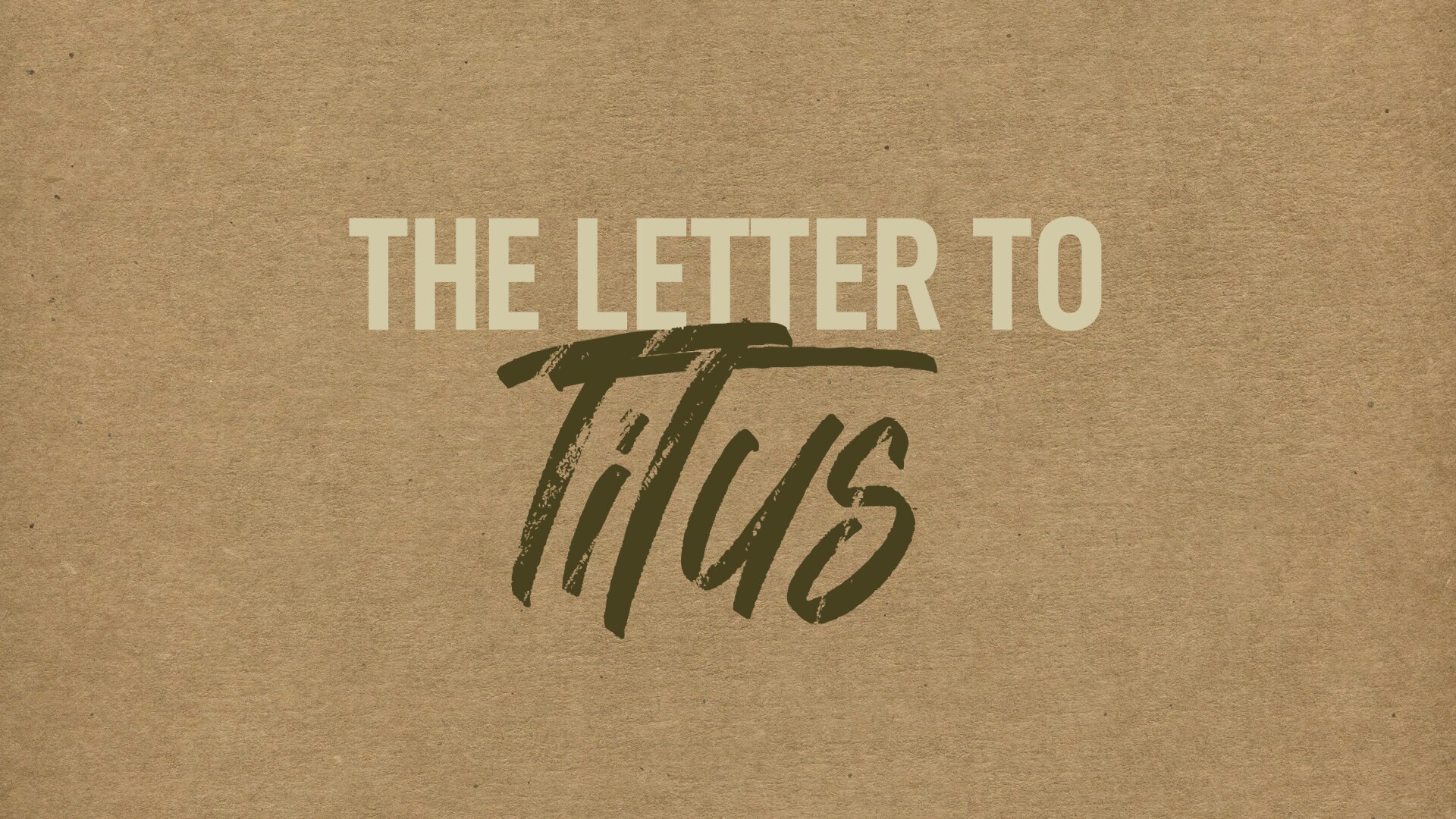 The Letter to Titus